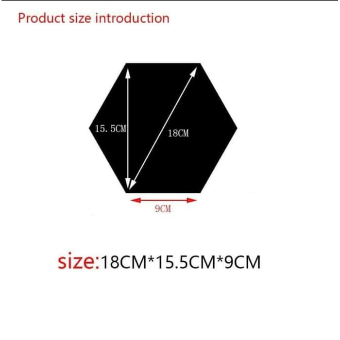 Mega_1688 [BESTUALITY Q] 1 set isi 7PCS BIG SIZE STICKER DINDING HEXAGON MIRROR ACRYLIC MG846