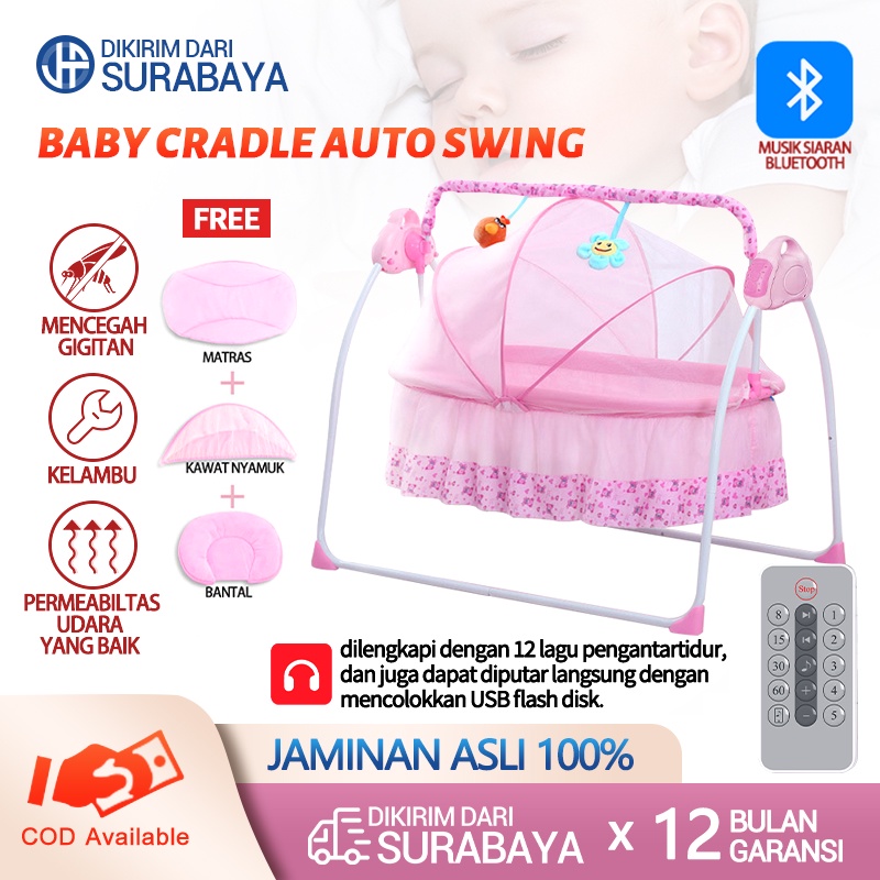 0-2 tahun tempat tidur bayi/tempat tidur bayi goyang/ranjang bayi dengan musik/tempat tidur ayunan bayi listrik