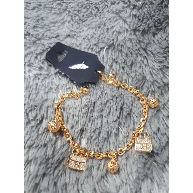 Restok Gelang Premium Quality Lapis emas silver gold Anti Karat Gelang Krincingan  mata 9228