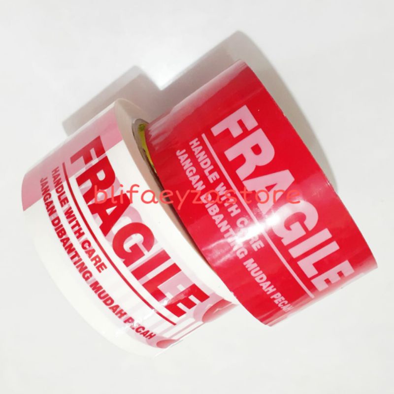 

Lakban Fragile Merah/Putih Jumbo 100 Yard SUNFINE
