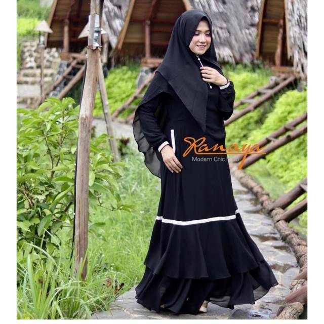 PRELOVED Kamilah syari black original RANAYA BUTIK