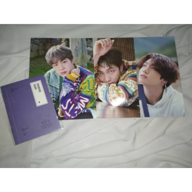BTS Summer Package 2019 in Korea Drawing Diary Jhope Mini Poster Jungkook Jin RM