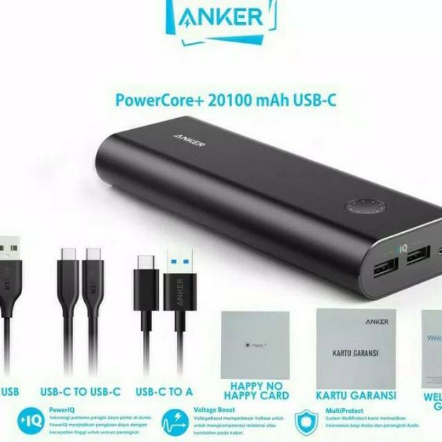 Anker PowerCore+ 20100 Power Bank 20100 Mah USB - C Black [ A1371611 ]