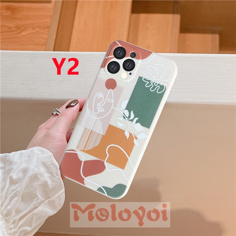 Soft Case Tpu Motif Geometri Untuk Iphone 6 6s 7 8 Plus Iphone 12 11 13 Pro Max X Xr Xs Max Se 2020