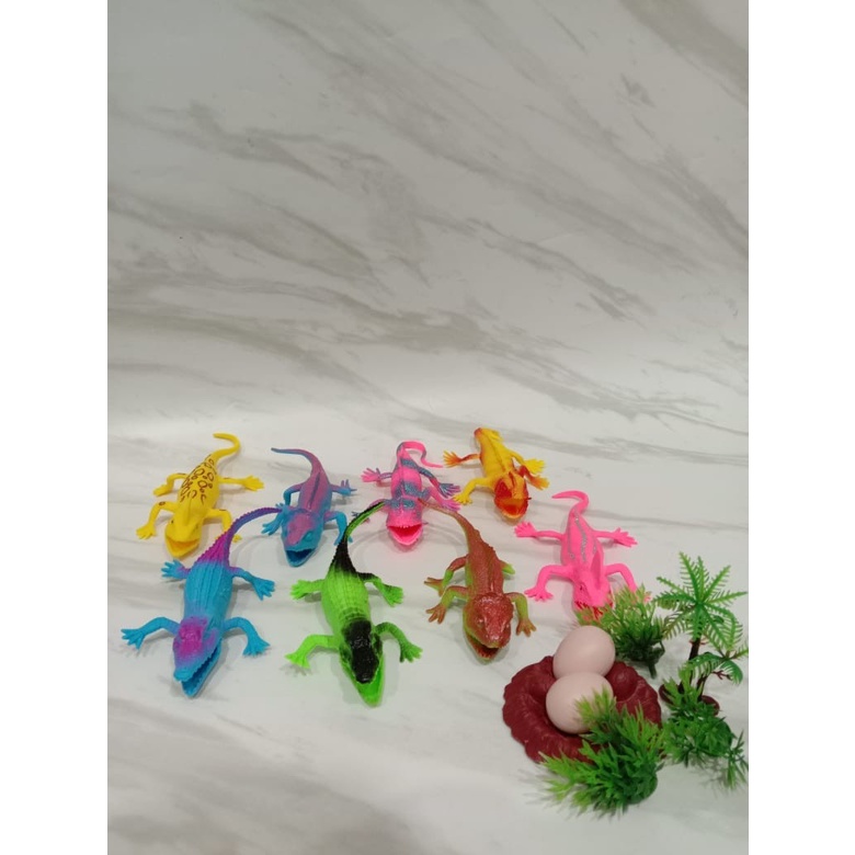 Lucky88toys ⭐⭐⭐⭐⭐MAINAN ANIMAL REPTIL BUAYA -CICAK-BINATANG KARET