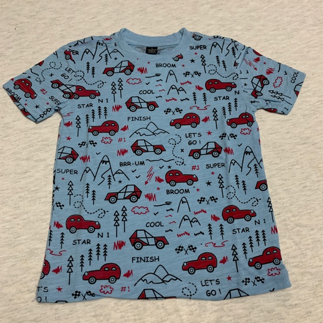 Baju anak laki-laki motif mobil
