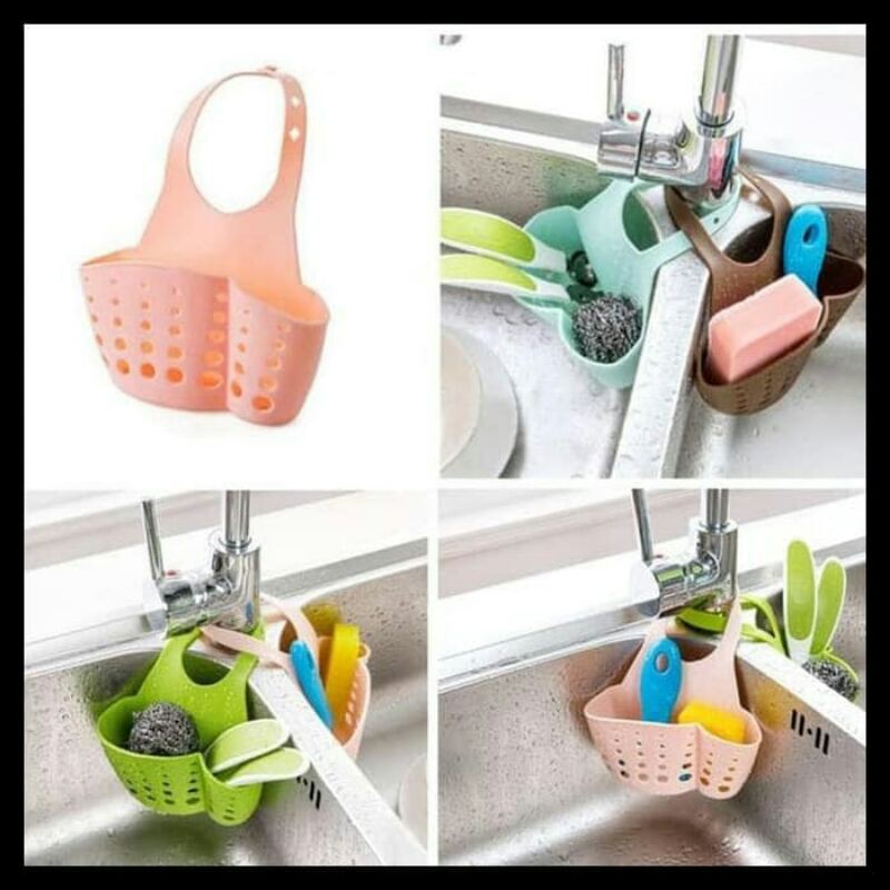 WASTAFEL HANGER MULTI FUNGSI / HOLDER WASTFEL TEMPAT SPON CUCI PIRING ( JK 2 )