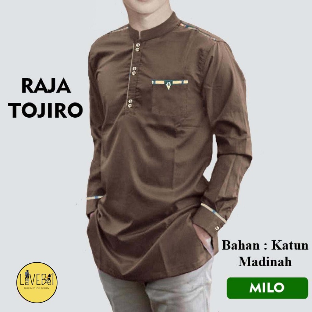 LVB Baju Koko RAJA TOJIRO TOYOBO/Uk. M,L,XL,XXL/Koko Lengan Panjang/Baju Muslimin Jumbo/Atasan Muslim Pria