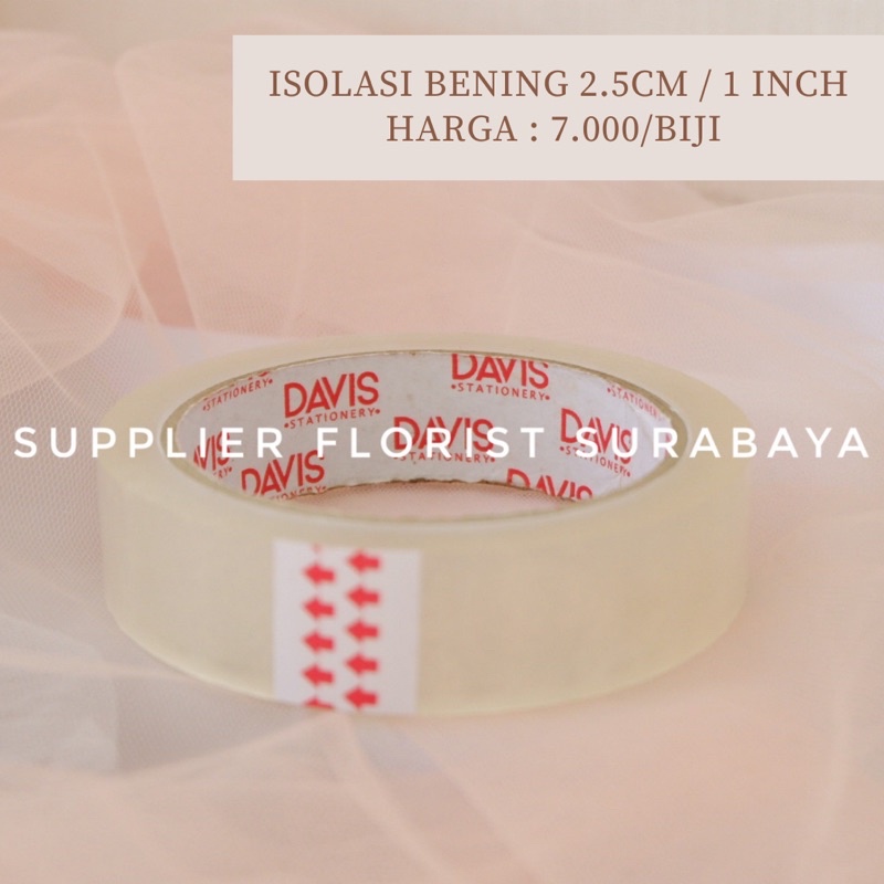 isolasi bening 2cm/isolasi plastik/isolasi davis merah/isolasi bening 2cm/isolasi kertas