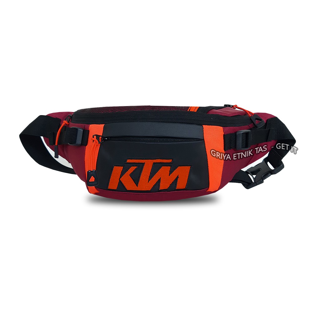 Waistbag Pria Motor KTM - Tas Pinggang Pria - Tas Selempang Cowok - Tas Slempang Pria - Waist Bag