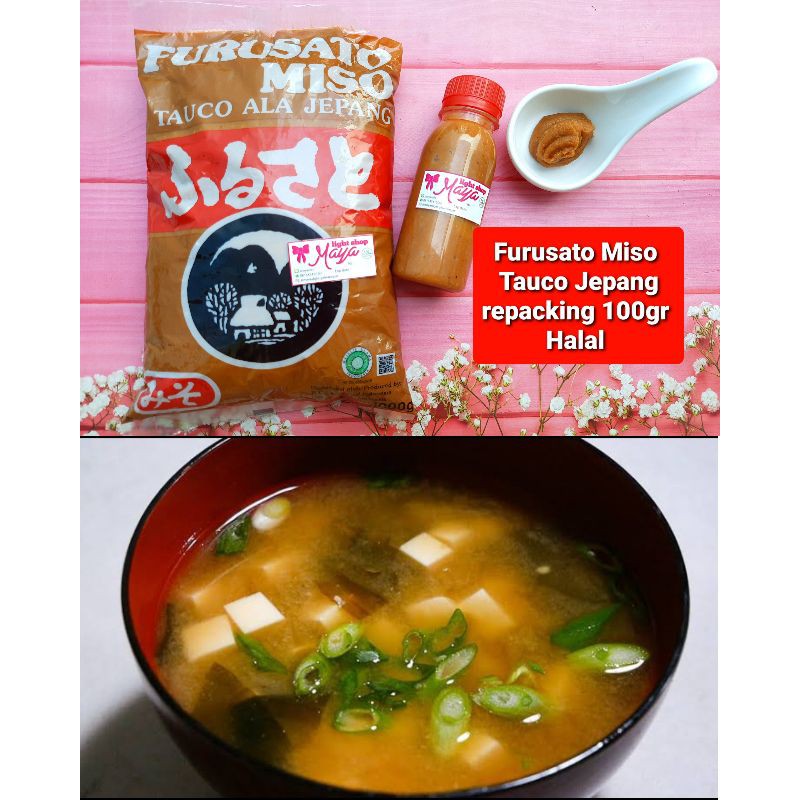 Miso Tauco Jepang 100gr halal termurah miso soup sup rumput laut furusato miso soup sup jepang kaldu penyedap masakan sup tauco