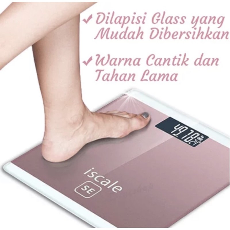 Timbangan badan digital indikator elektrik tinbangan iScale SE
