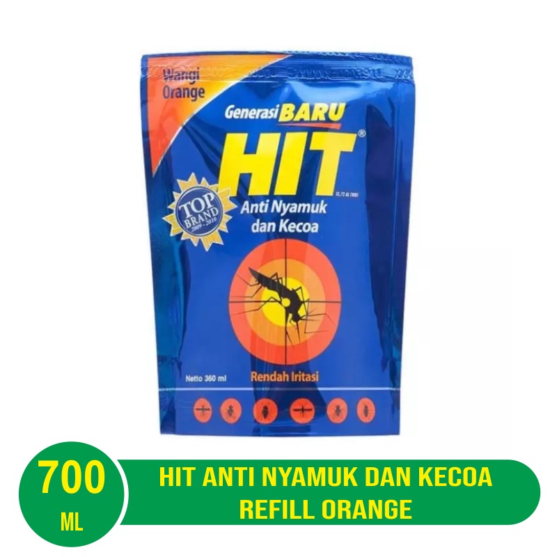 Hit Anti Nyamuk Dan Kecoak Refill Orange / Lily Blossom / Green Tea 700 ml