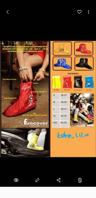 Cover Shoes/Jas Sepatu/Sarung Sepatu/Jas Hujan Sepatu Anti Air FUNCOVER Pria Wanita-3
