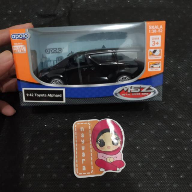 Diecast Apolo Alphard Hitam - HOT ITEM