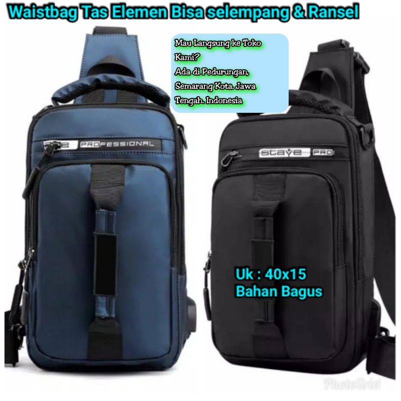 Gratis Ongkir Waistbag element bisa Tas Ransel Tas selempang pria tas slempang Tas Jalan jalan dll