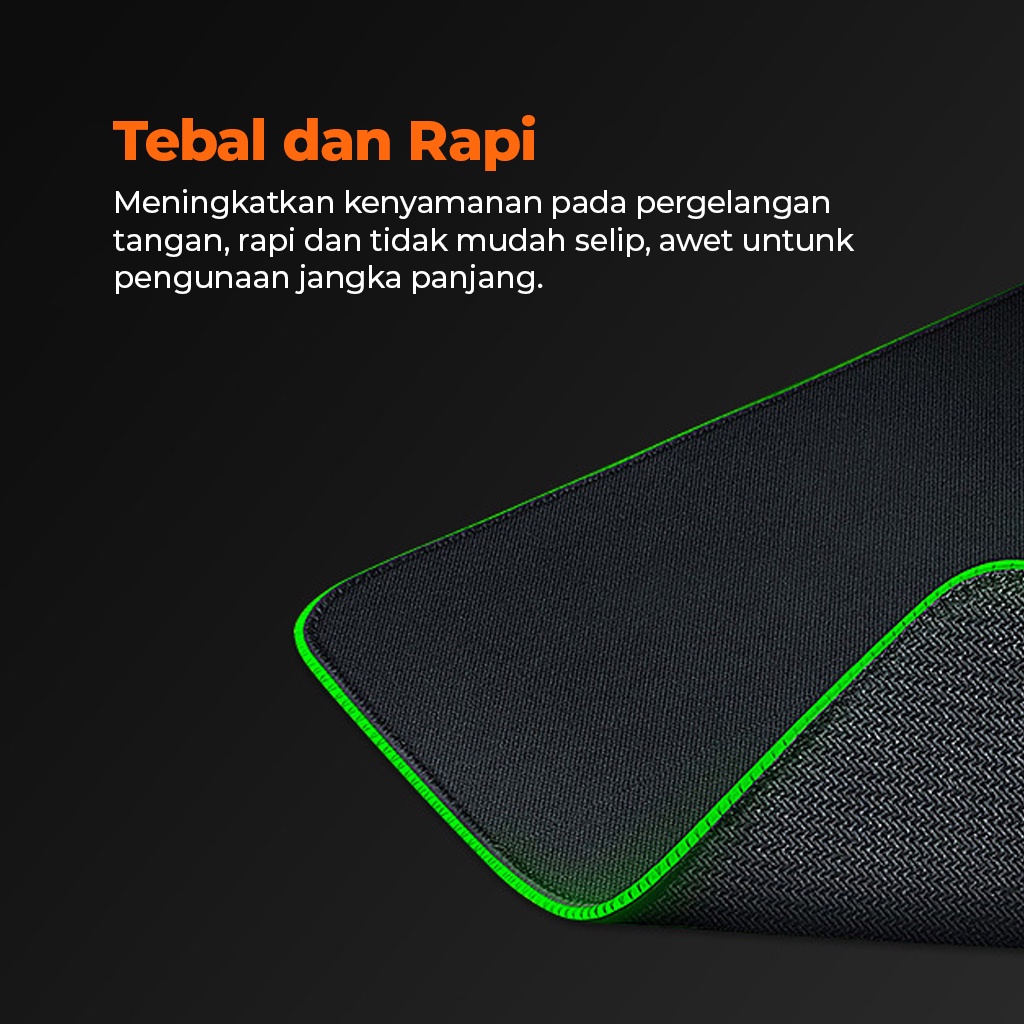 Mouse Pad Lampu LED RGB Ukuran XL Gaming