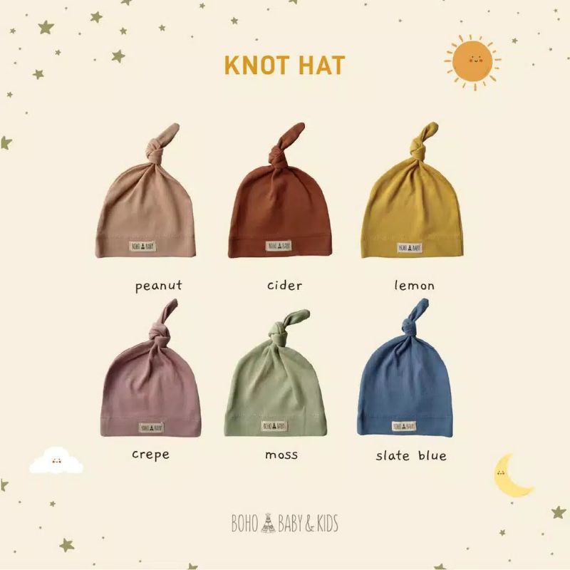 CILLABABY - BOHOPANNA | BOHOBABY KNOT HAT (Topi Anak Bayi)-4