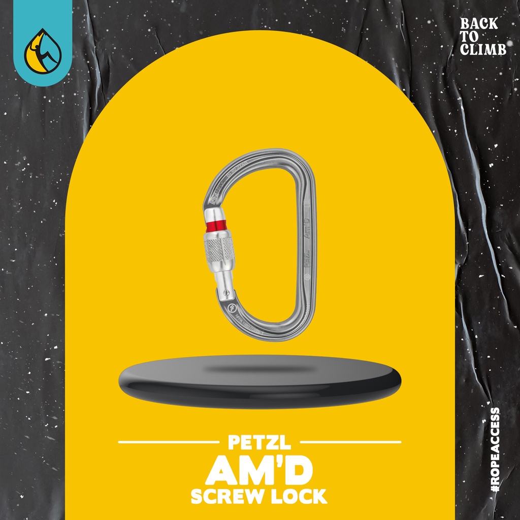 Petzl AmD screw Lock climbing carabiner Murah Rescue rope acces Petzl Amd