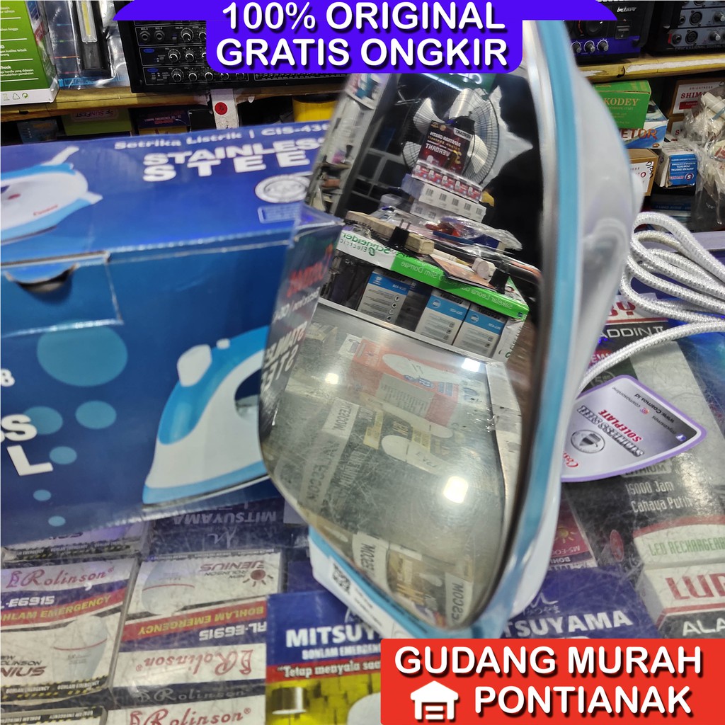 Setrika Cosmos CIS 438 Semprotan Pelembut Alas Stainles steel stenlis Anti karat