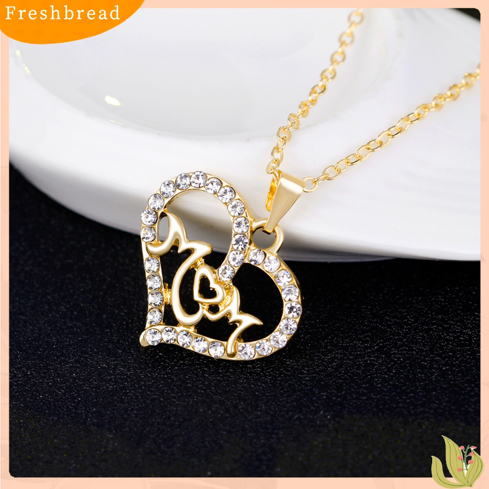 Terlaris Women KC Gold Plated Mom Hollow Heart Necklace Jewelry Set Bracelet Earrings