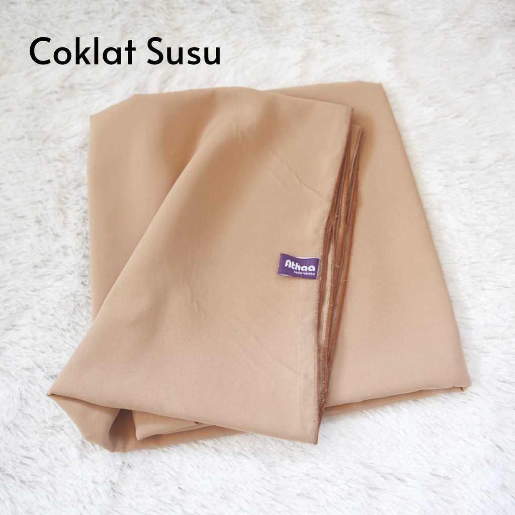 Kain Wolfis/ Woolpeach/ Wolvis Grade A Harga Setengah Meter-Kain Coklat Susu