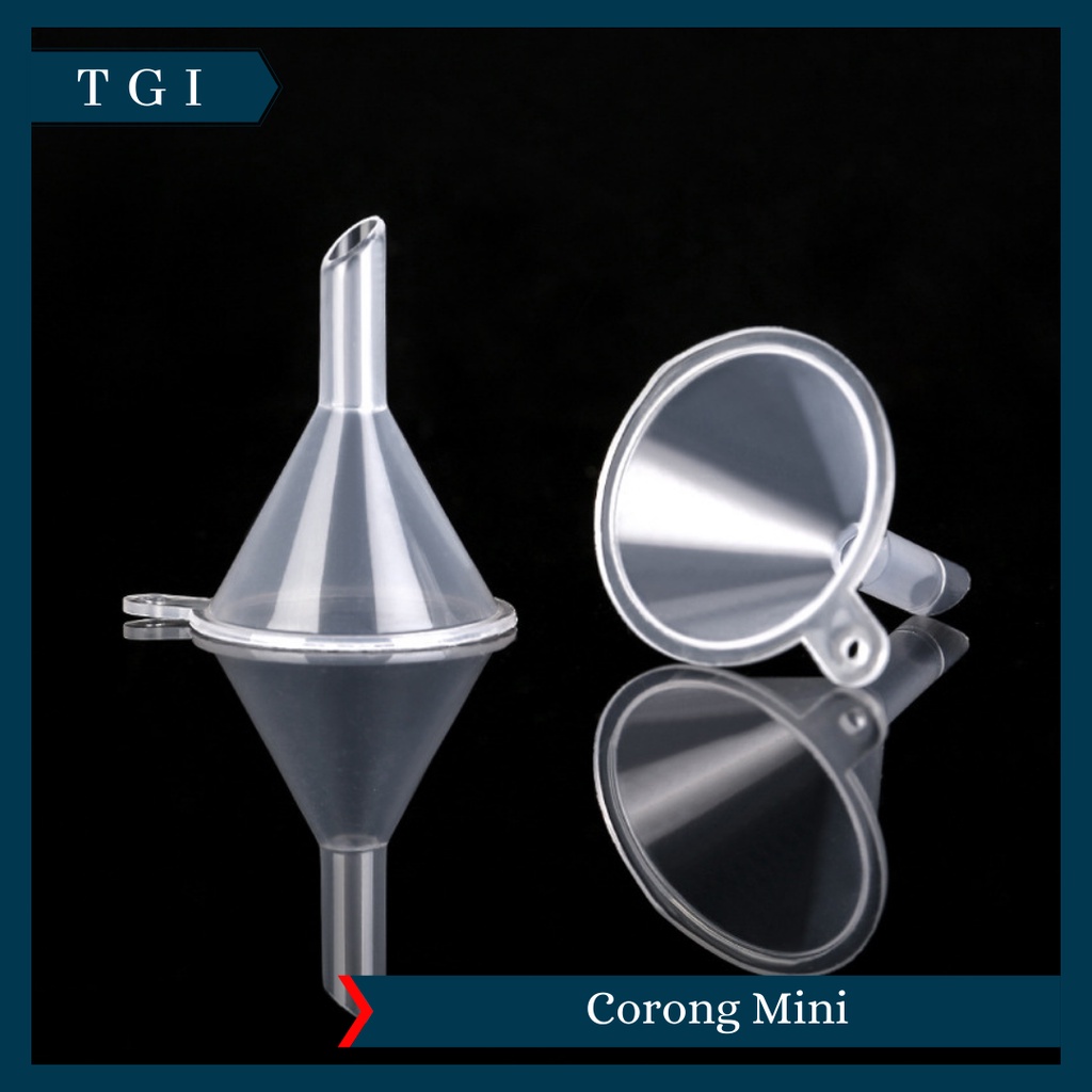 TGI - FUNNEL CORONG MINI PLASTIK TRANSPARAN UNTUK BOTOL PARFUM MINYAK ESSENTIAL PARFUME | CORONG MINI KECIL PLASTIC E-LIQUID ESSENTIAL OIL AIR MINYAK PARFUM PLASTIK