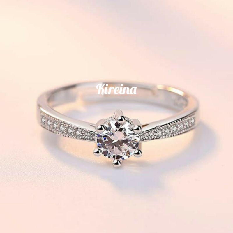 Cincin gold colour berlian replika fashion  korea size56789 [KIREINA]