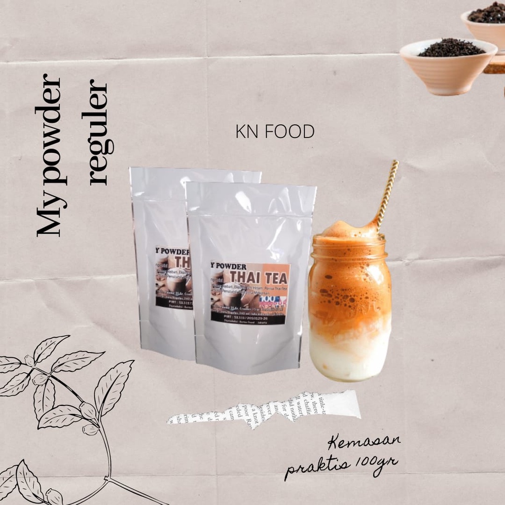 

My powder THAI TEA powder 1 ons Bubuk minuman drink powder THAI TEA 100gr