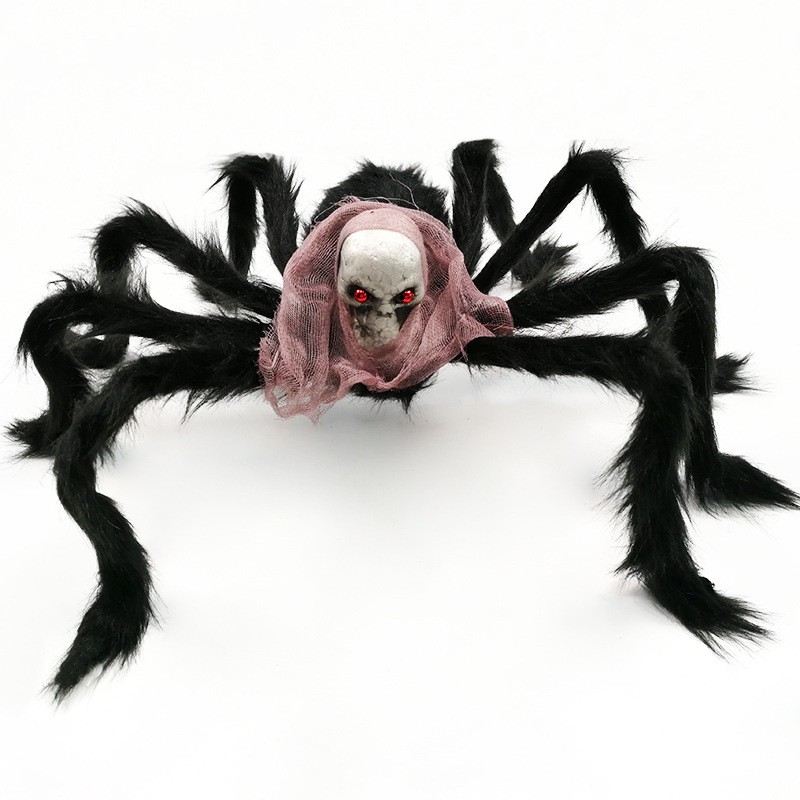 SPSK spider skull laba-laba tengkorak dekorasi halloween rumah hantu prank toys mainan boneka