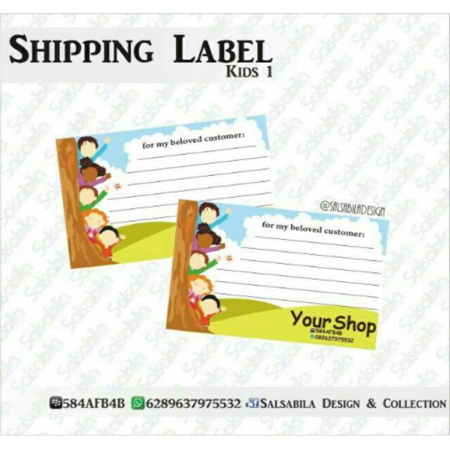 

Kids stiker pengiriman / label pengiriman