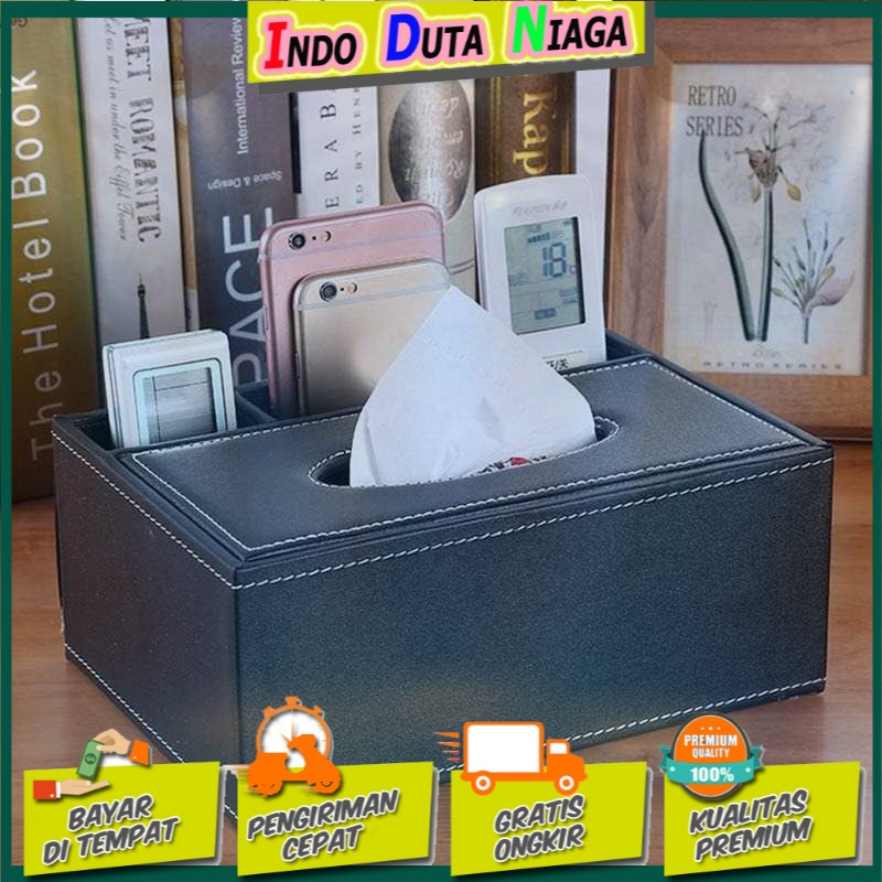 ACRDDK Kotak Tisu Kulit Multifungsi Tissue Box Organizer - 34013