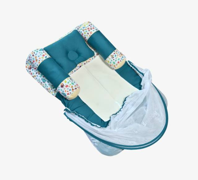 Kasur Bayi Lipat Dacron + Kelambu Print Snobby Zoo Series-2