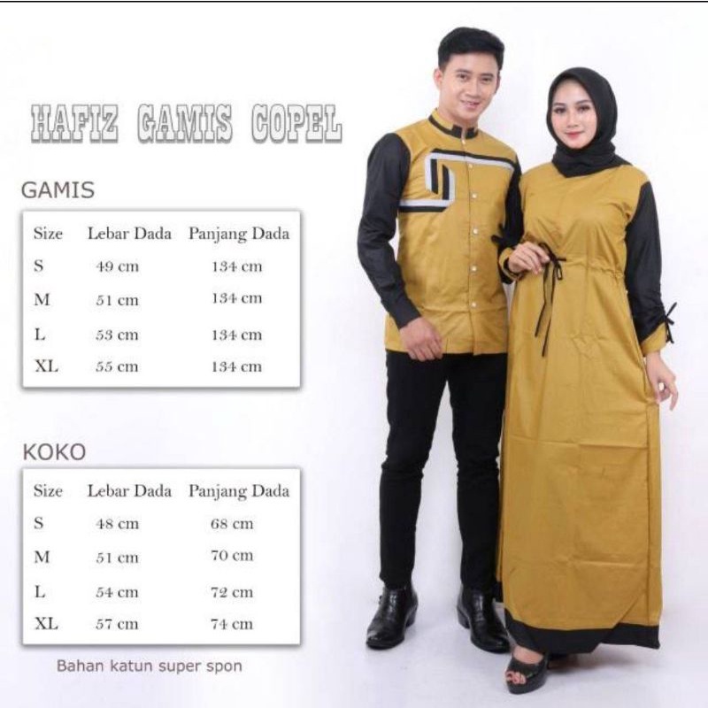 Couple Gamis Koko Fashion Muslim Motif Terbaru Lcc