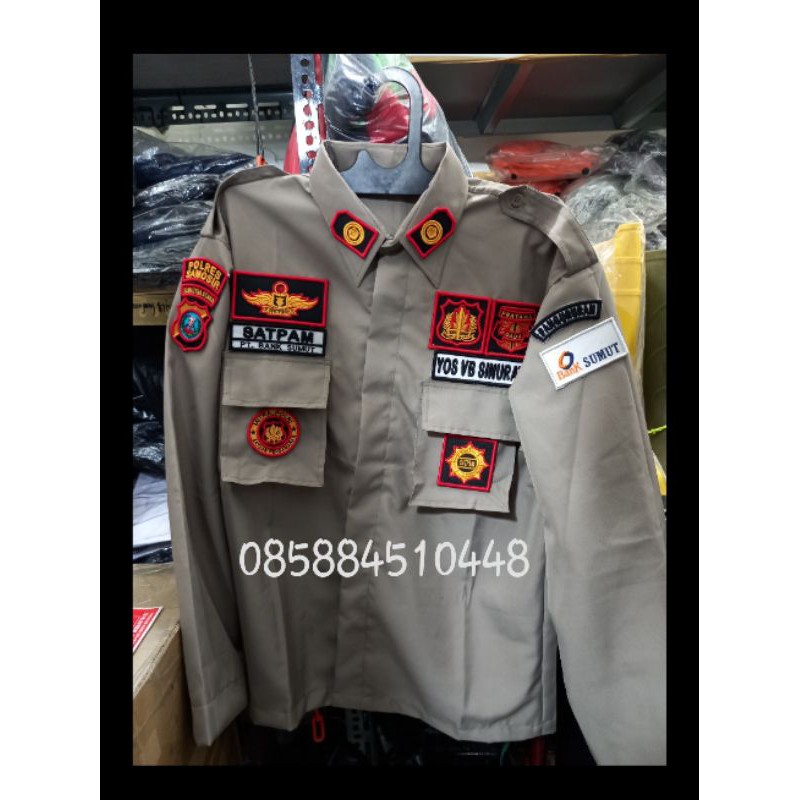 SERAGAM PDL SATPAM TERBARU SATU SET BORDIR TIMBUL