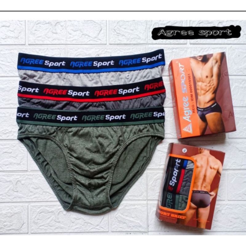 3pc_CD AGREE SPORT CELANA DALAM PRIA DEWASA M.L.XL.XXL / CELANA DALAM PRIA AGREE SPORT