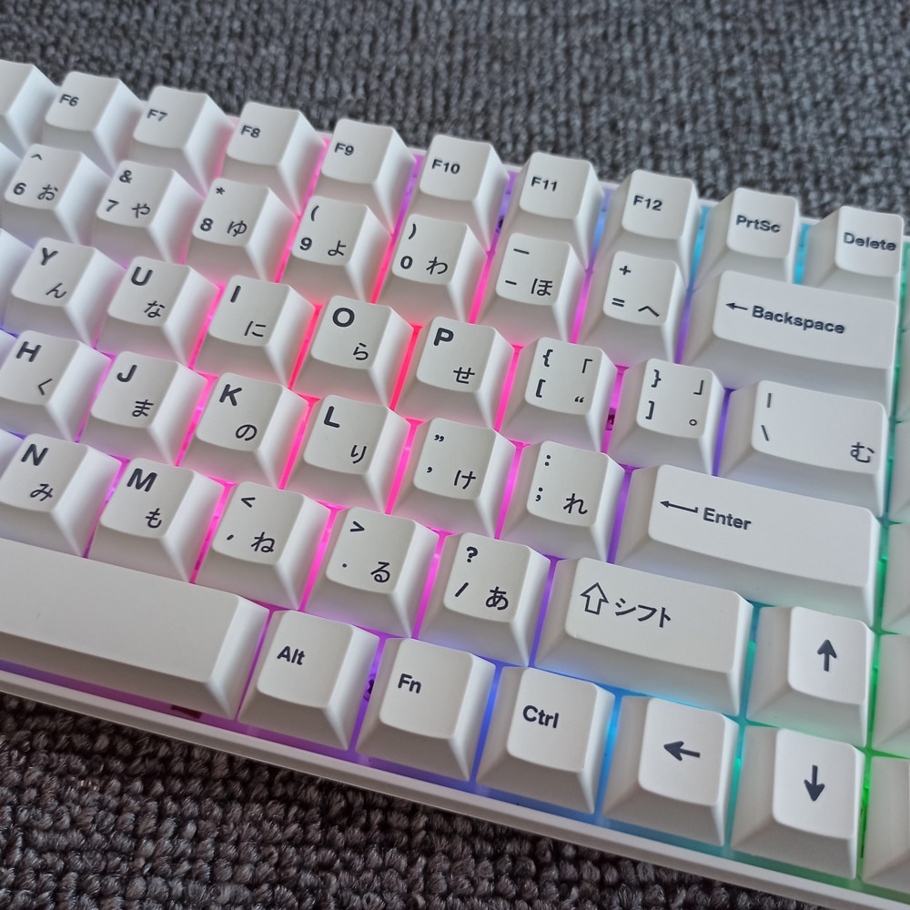 Keycaps 135 Tombol Pbt Desain Minimalis Warna Putih Untuk Keyboard Mekanik