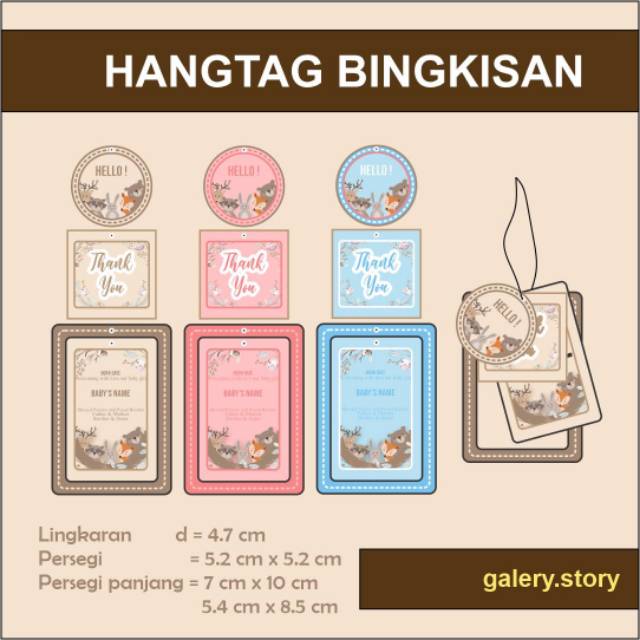 

Hang tag bingkisan ulang tahun / lahiran gilft card / greeting card