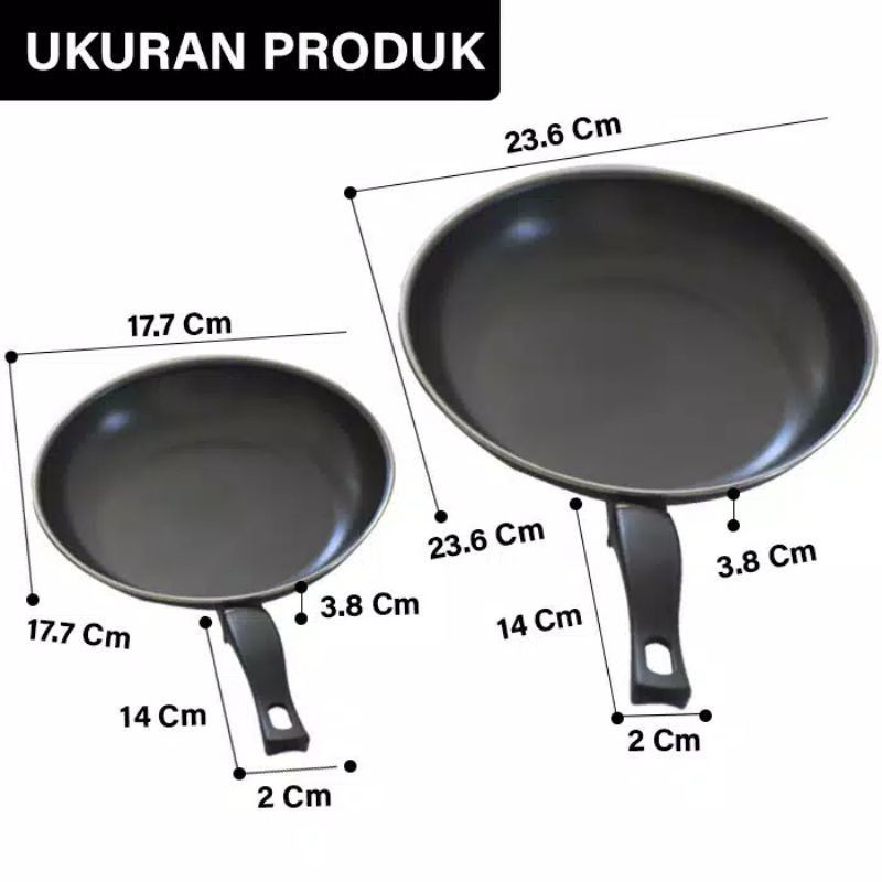 Maspion Teflon Frypan Set 2 in1