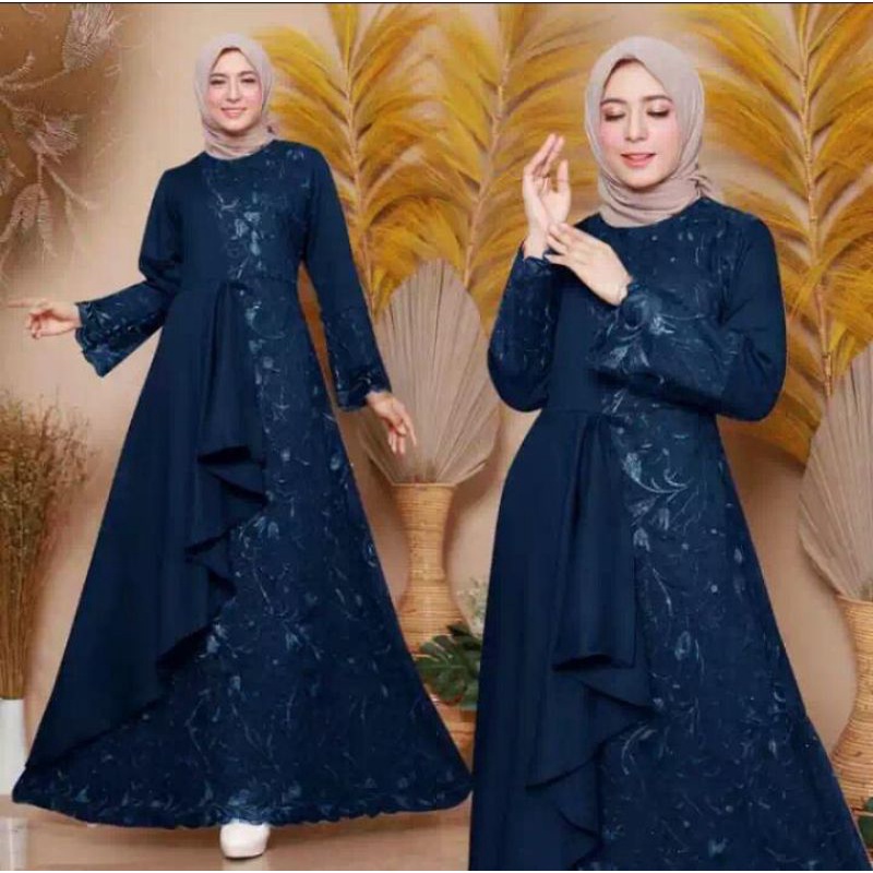 baju gamis ZOLANA Brokat gamis syari maxy