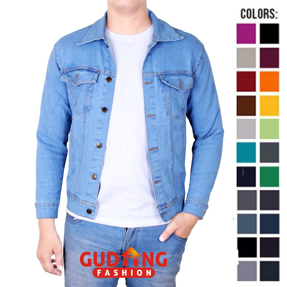 Jaket Denim Keren Casual Pria Banyak Warna - JAK (COMB)