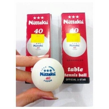Bola Pingpong Nittaku Original Isi 3 Bola Nitaku Tenis Meja Putih