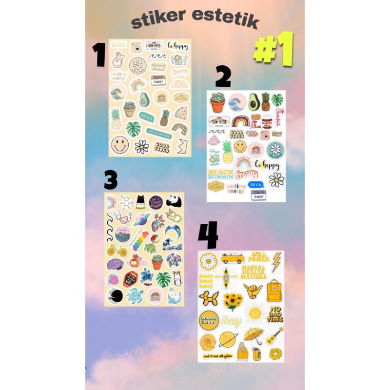 

Stiker Aesthetic Murah (PART#1) / stiker estetik / Stiker HP/stiker custom