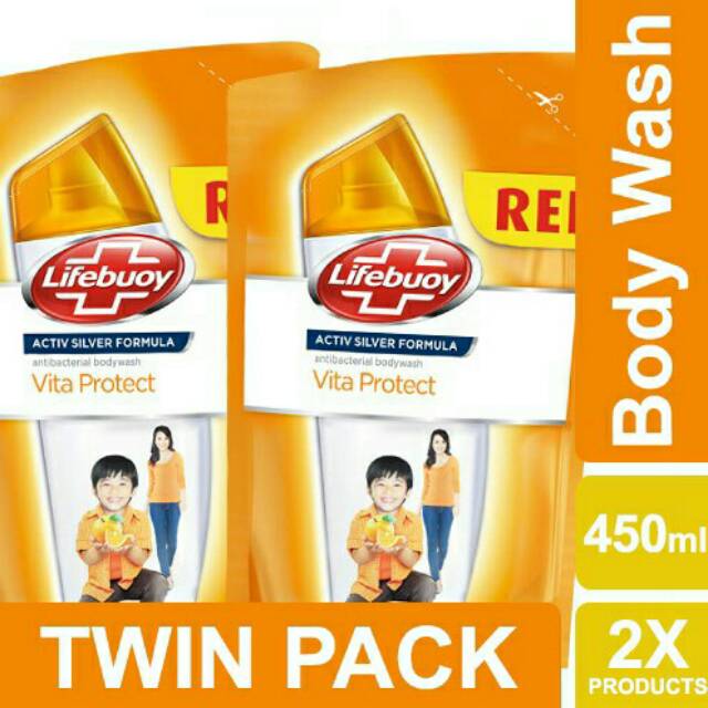Lifebuoy Sabun Cair Vita Protect Refill 450 Twin Pack