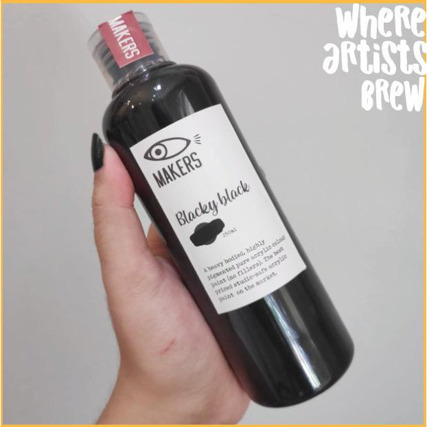 

[[BISA COD]] Blacky Black Acrylic Paint TERLENGKAP Kode 660