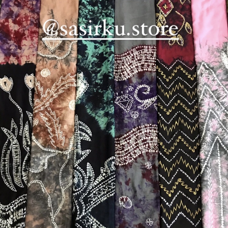 Kain Sasirangan BORDIR Kualitas PREMIUM Khas Kalimantan Selatan Banjarmasin | Kain Jumputan Batik Sa