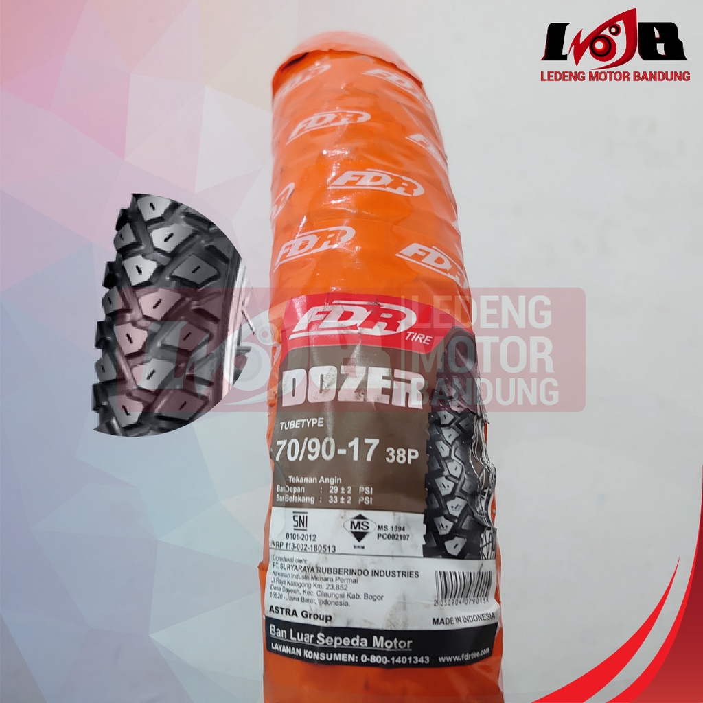 FDR 70/90-17 Dozer Ban Tubetype Motor Bebek Semi Trail Honda Yamaha kawasaki