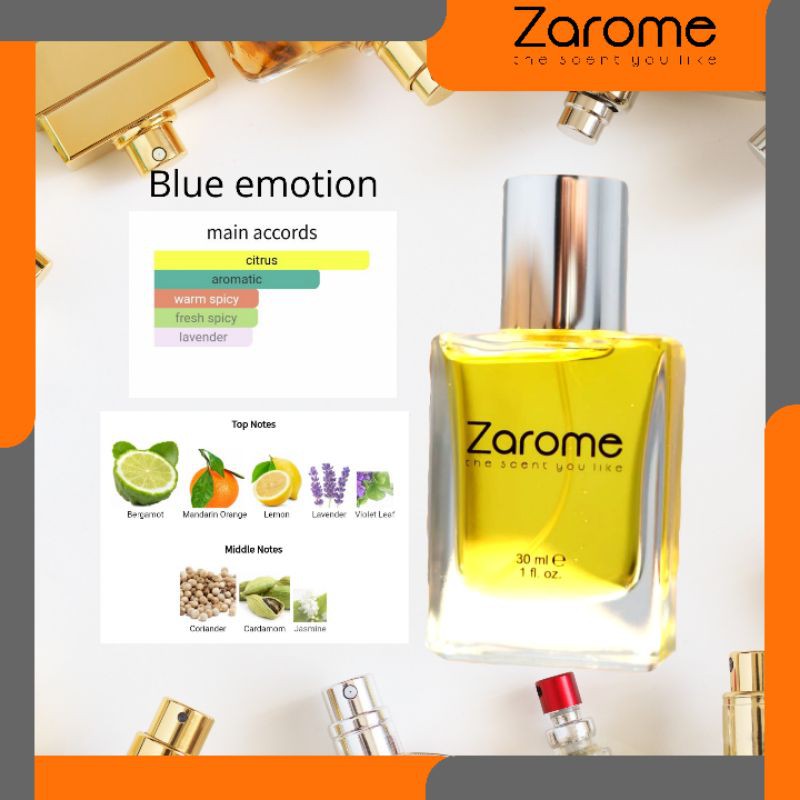 Parfum pria BLUE EMOTION - inspired- BEST SELLER FOR MEN Zarome parfum