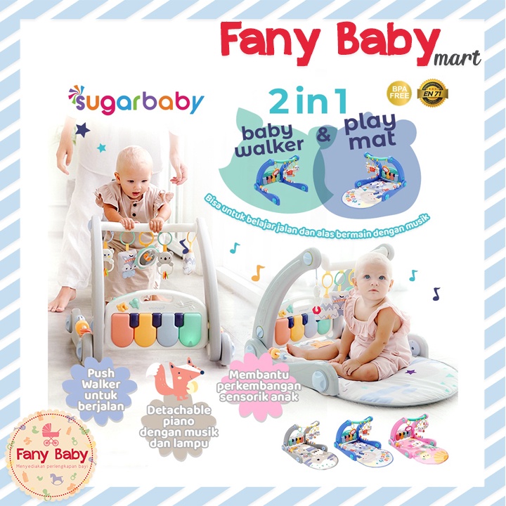 SUGAR BABY 2IN1 BABY WALKER &amp; PLAYMAT