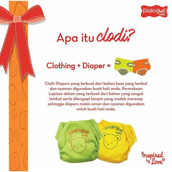 Dialogue Popok Celana Lampin Print